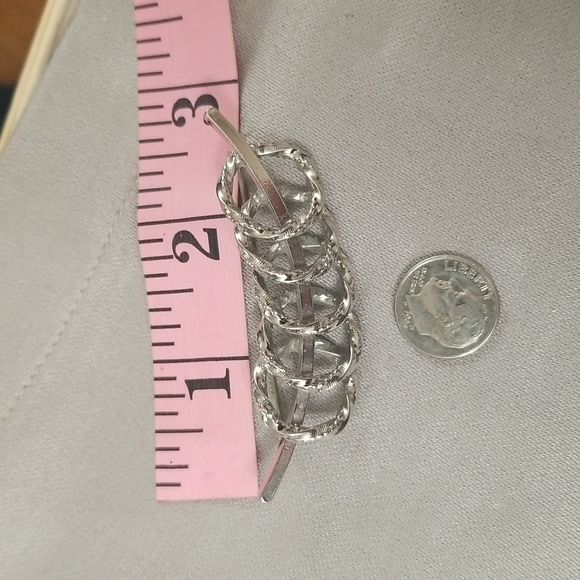 SONIC SPACE Style SILVER tone metal pin Vintage - Picture 2 of 3